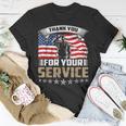 Thank You For Your Service American Flag Veteran Day T-Shirt Funny Gifts