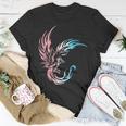 Trans Pride Transgender Phoenix Flames Fire Mythical Bird Unisex T-Shirt Unique Gifts