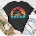 Tropical Hawaiian Retro Palm Tree Sunset Hawaii Beach Unisex T-Shirt Funny Gifts