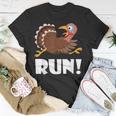 Turkey Trot Adult Running Costume Face Run Thanksgiving T-Shirt Unique Gifts