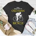 Never Underestimate An Old Man With A Bicycle Ride T-Shirt Funny Gifts