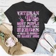 Veteran Vets US Veteran Most People Never Met Their Heroes Veteran Wife Veterans Unisex T-Shirt Unique Gifts