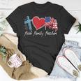 Vintage 4Th Of July Faith Family Freedom Usa Flag Patriotic Unisex T-Shirt Unique Gifts