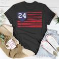 Vintage Baseball Fastpitch Softball 24 Jersey Number Unisex T-Shirt Unique Gifts