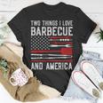 Vintage Bbq America Lover Us Flag Bbg Cool American Barbecue Unisex T-Shirt Unique Gifts