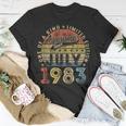 Vintage July 1983 Limited Edition 40 Years Old 40Th Birthday 40Th Birthday Funny Gifts Unisex T-Shirt Unique Gifts