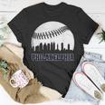 Vintage Philadelphia Baseball Skyline Retro Philly Cityscap Unisex T-Shirt Unique Gifts