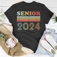 Vintage Senior 2024 Graduation Highschool Graduate Senior 24 Unisex T-Shirt Unique Gifts