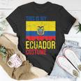 Vintage This Is My Ecuador Flag Costume For Halloween Ecuador Funny Gifts Unisex T-Shirt Unique Gifts