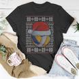 Volleyball Ugly Christmas Sweater Santa Hat Sport Fan Xmas T-Shirt Unique Gifts
