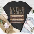 Women Belong In Science Design For Biology & Physics Teacher Unisex T-Shirt Unique Gifts