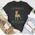 Xmas Pitbull Dog Ugly Christmas Sweater Party T-Shirt Unique Gifts