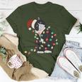 Black Cat Christmas Lights Cat Lover Xmas Pajama T-Shirt Funny Gifts