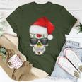 Christmas Hat Santa Day Of The Dead Sugar Skull Party T-Shirt Unique Gifts