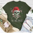 Cool Skull Beard Santa Pirate Christmas Jolly Roger Pajamas T-Shirt Unique Gifts