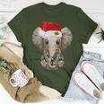 Cute Elephant Christmas Light Elephant Lover Xmas T-Shirt Unique Gifts