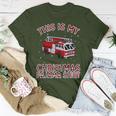 Firefighter Christmas Pajama Fire Truck Fireman T-Shirt Unique Gifts