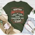 Hinton Blood Runs Through My Veins Family Christmas T-Shirt Funny Gifts