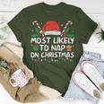 Most Likely To Nap On Christmas Family Christmas 2023 T-Shirt Unique Gifts