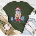 Santa Weightlifting Christmas Fitness Gym Deadlift Xmas T-Shirt Funny Gifts