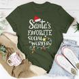 Santa's Favorite Social Worker Christmas School Social Work T-Shirt Funny Gifts