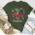 Scottish Terrier Ride Red Truck Christmas Pajama T-Shirt Unique Gifts