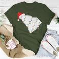 South Carolina Map Christmas With Santa Hat T-Shirt Unique Gifts