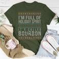 Ugly Christmas Drinking Bourbon Holiday Party T-Shirt Unique Gifts