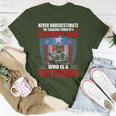 Never Underestimate A Grumpy Dad Who Is A Veteran Xmas T-Shirt Funny Gifts