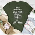 Never Underestimate An Old Man With A Dirt Bike Christmas T-Shirt Funny Gifts