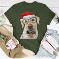 Yellow Lab Glasses Santa Hat Christmas Labrador Retriever T-Shirt Funny Gifts