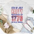 4Th Of July Happy Independence-Day 1776 God Bless America Unisex T-Shirt Unique Gifts