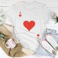 Ace Of Hearts Costume Deck Of Cards Playing Card Halloween T-Shirt Funny Gifts