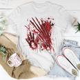 Blood Splatter Bloody Handprint Red Hand Zombie Outbreak T-Shirt Unique Gifts