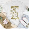 Bring Your Ass Kicking Boots Vintage Western Texas Cowgirl Unisex T-Shirt Unique Gifts