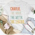 Charlie The Best Man Myth Legend Funny Best Name Charlie Unisex T-Shirt Unique Gifts