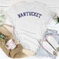 Classic Nantucket With Distressed Lettering Across Chest T-Shirt Unique Gifts