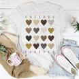 Cute Friends Forever Watercolor Patterned Hearts Friendship Unisex T-Shirt Unique Gifts
