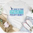 What Is Your Spaghetti Policy Italian Chefs T-Shirt Unique Gifts
