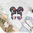 Half Mexican Half Puerto Rican Girl Mexico Kids Heritage Unisex T-Shirt Funny Gifts