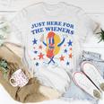 Hot Dog Im Just Here For The Wieners 4Th Of July Funny Unisex T-Shirt Unique Gifts