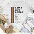 I Am A Safe Person Ally Lgbt Proud Gay Lesbian Lgbt Month Unisex T-Shirt Unique Gifts
