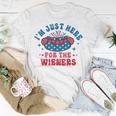 Im Just Here For The Wieners Hot Dog Funny Fourth Of July Unisex T-Shirt Unique Gifts