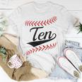 Kids 10 Year Old 10Th Baseball Softball Birthday Party Boys Girls Unisex T-Shirt Unique Gifts