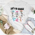 Let's Go Ghouls Halloween Western Spooky Skeletons Dancing T-Shirt Funny Gifts