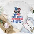 Messy Bun American Flag Stars Stripes Reproductive Rights Unisex T-Shirt Unique Gifts