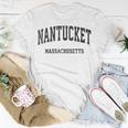 Nantucket Massachusetts Ma Vintage Athletic Sports Design Massachusetts Gifts And Merchandise Funny Gifts Unisex T-Shirt Unique Gifts