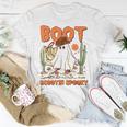 Retro Western Halloween Cowboy Ghost Boot Scootin Spooky T-Shirt Unique Gifts