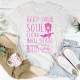 Soul Clean Boots Dirty Cute Pink Cowgirl Boots Rancher Unisex T-Shirt Unique Gifts