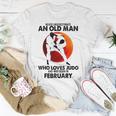 Never Underestimate An Old February Man Who Loves Judo T-Shirt Funny Gifts